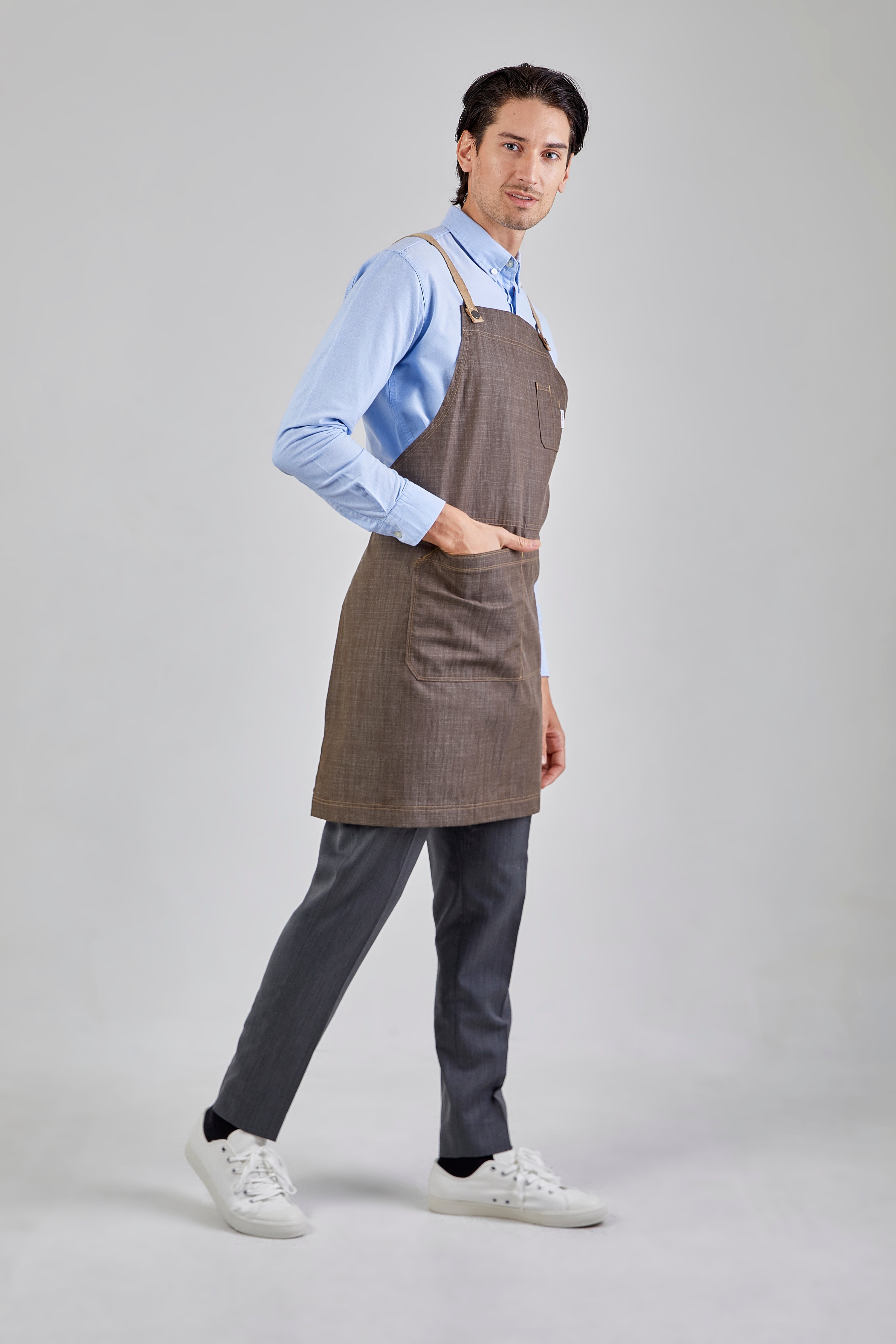 Sydney Apron (Brown,สีน้ำตาล)