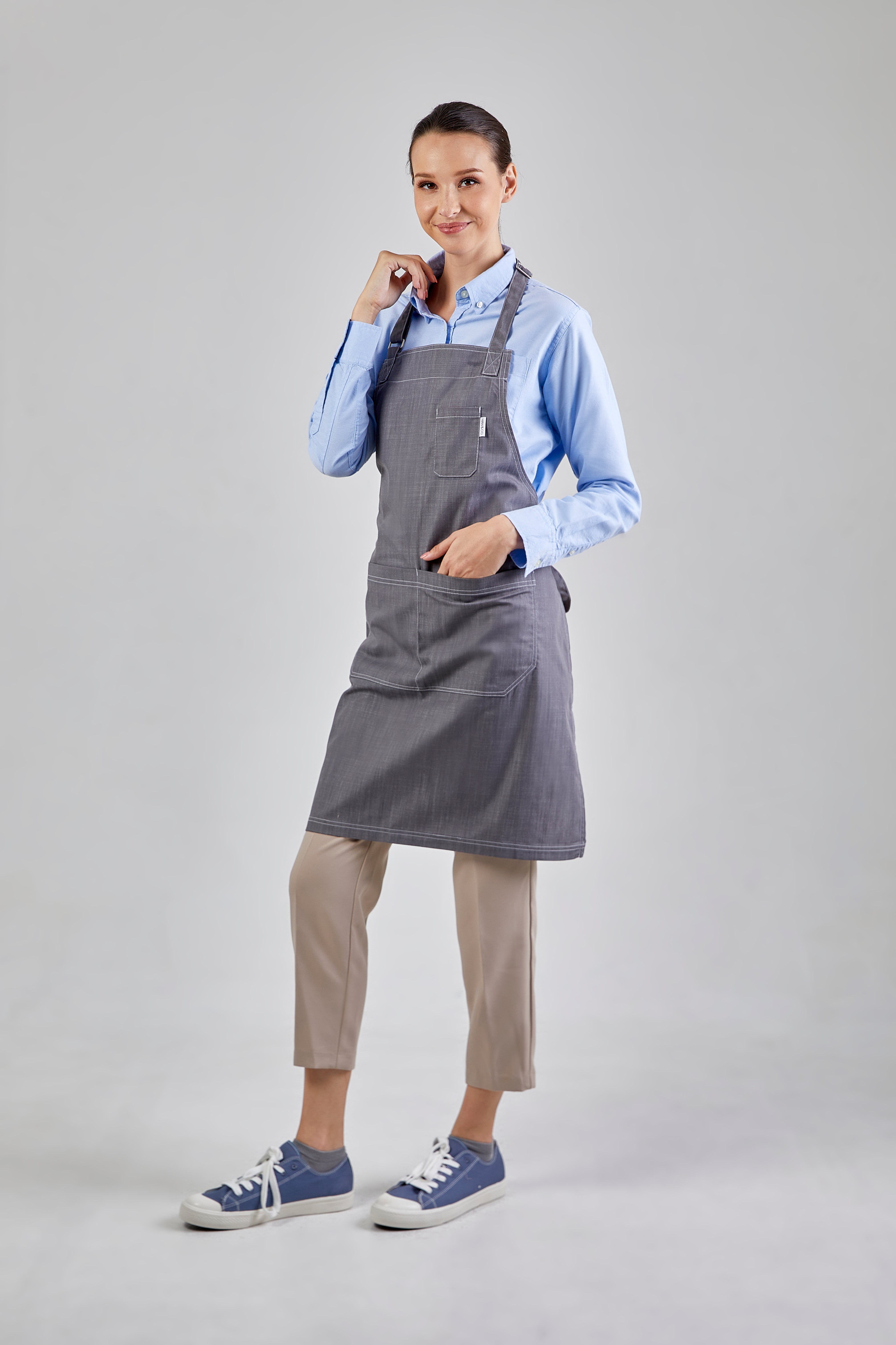 SAVE  Apron (Grey,สีเทา)