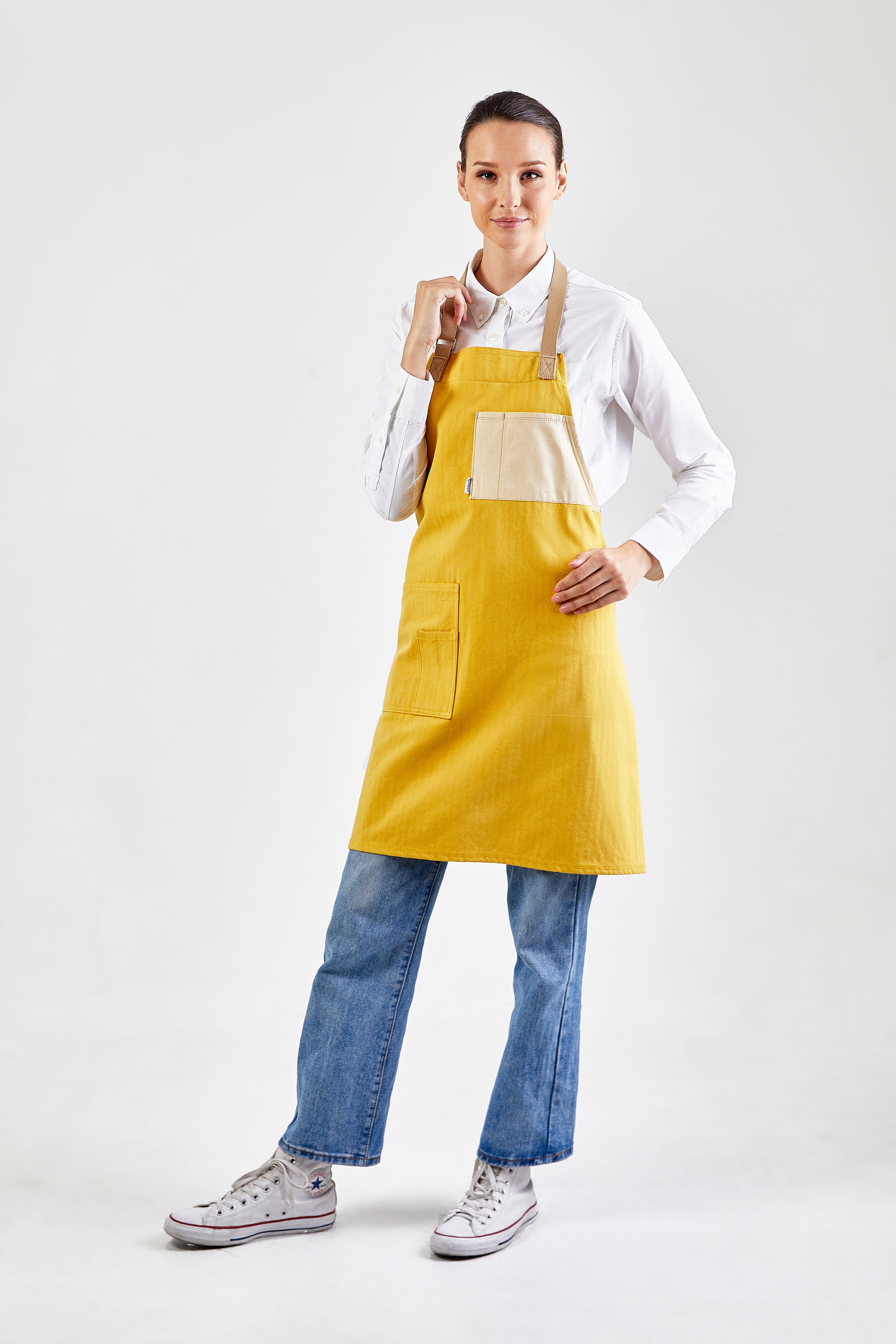 PEBBLE APRON - (Apricot, เหลืองแอปริคอต)