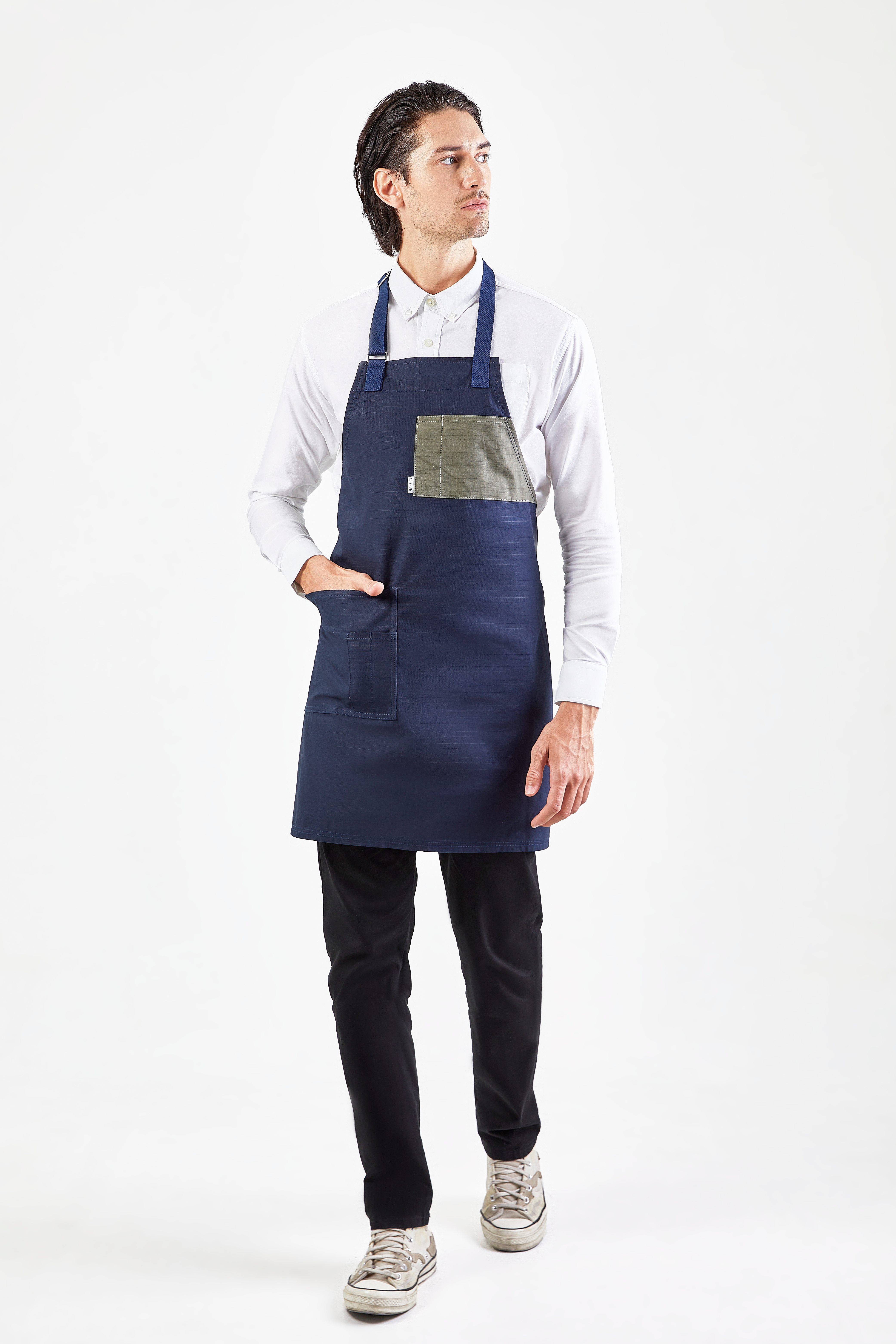 PEBBLE APRON - (Fern Green , น้ำเงินกระเป๋าเขียว)
