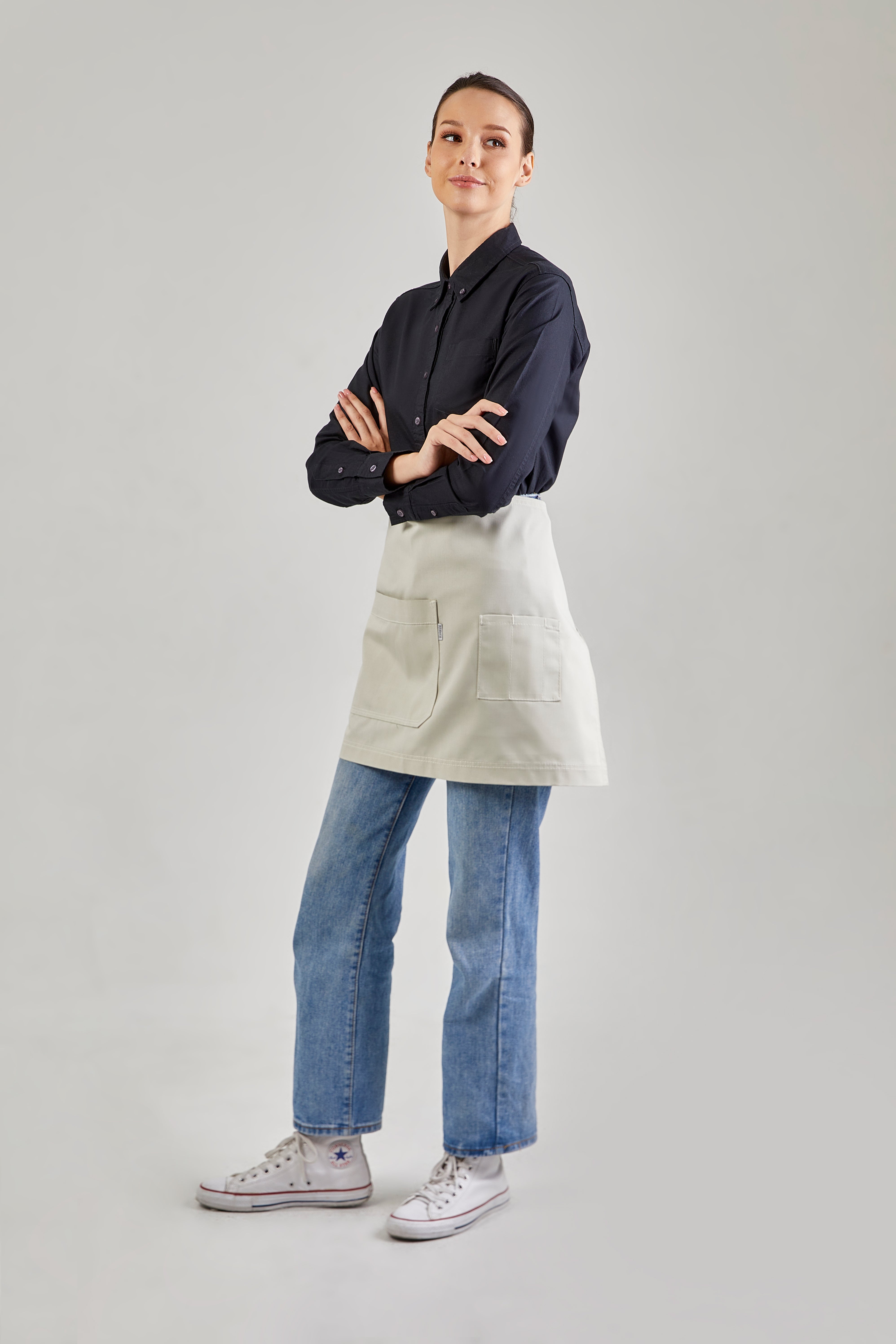 Motion Light Short Apron (Ivy Cream, สีน้ำตาลครีม)