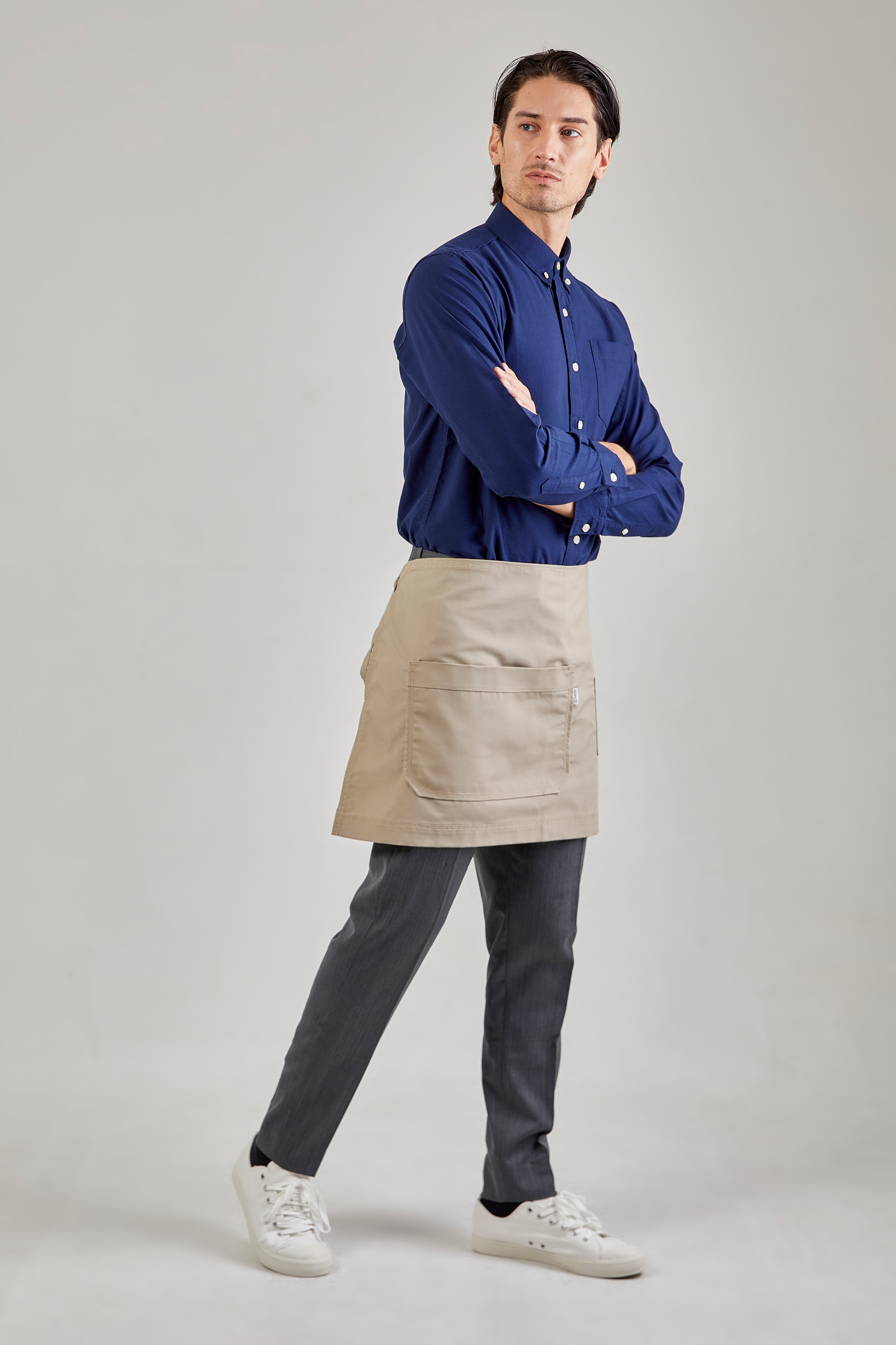 Motion Light Short Apron (Khaki, สีกากี)