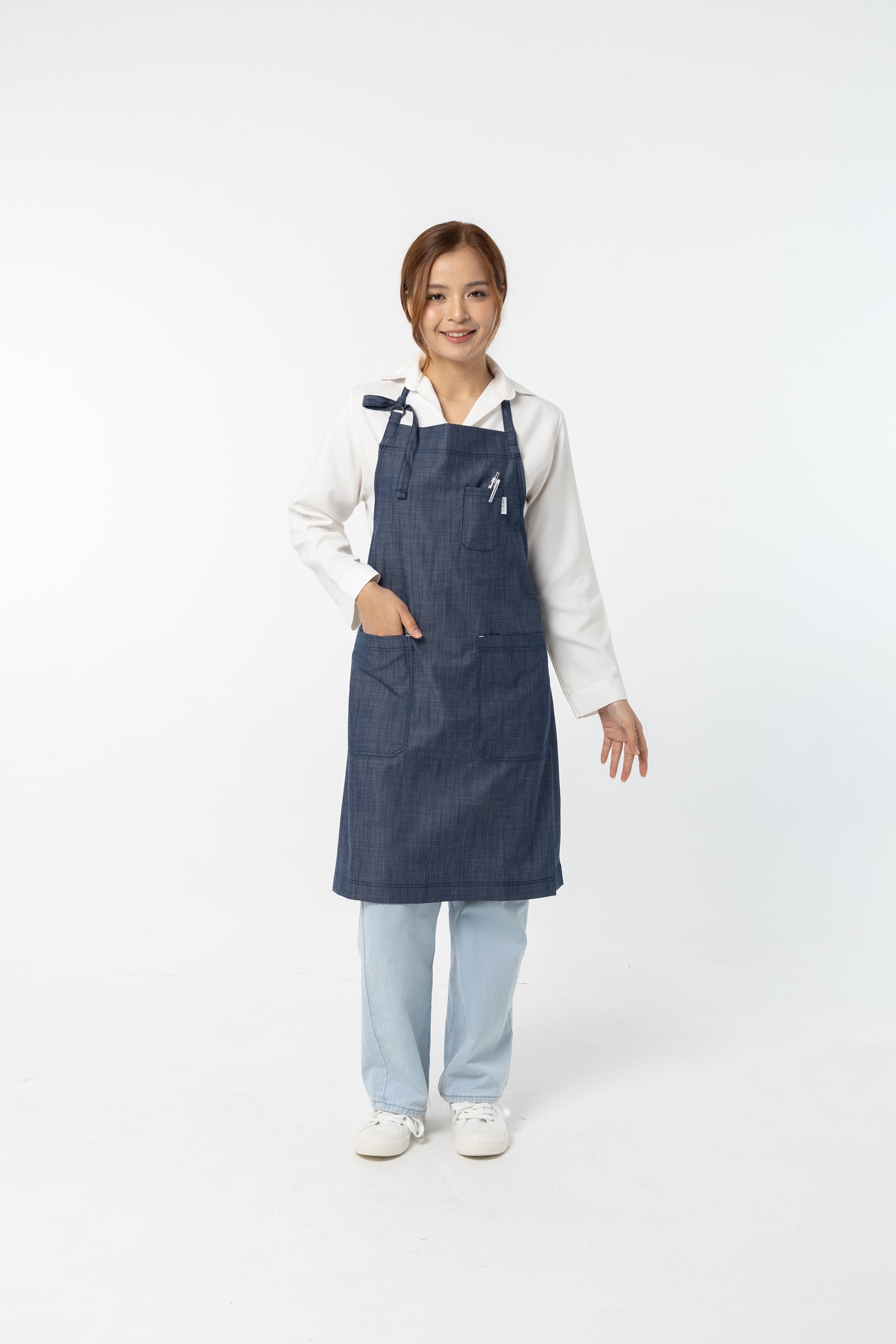 Paris Apron (Denim Blue, สีน้ำเงิน)