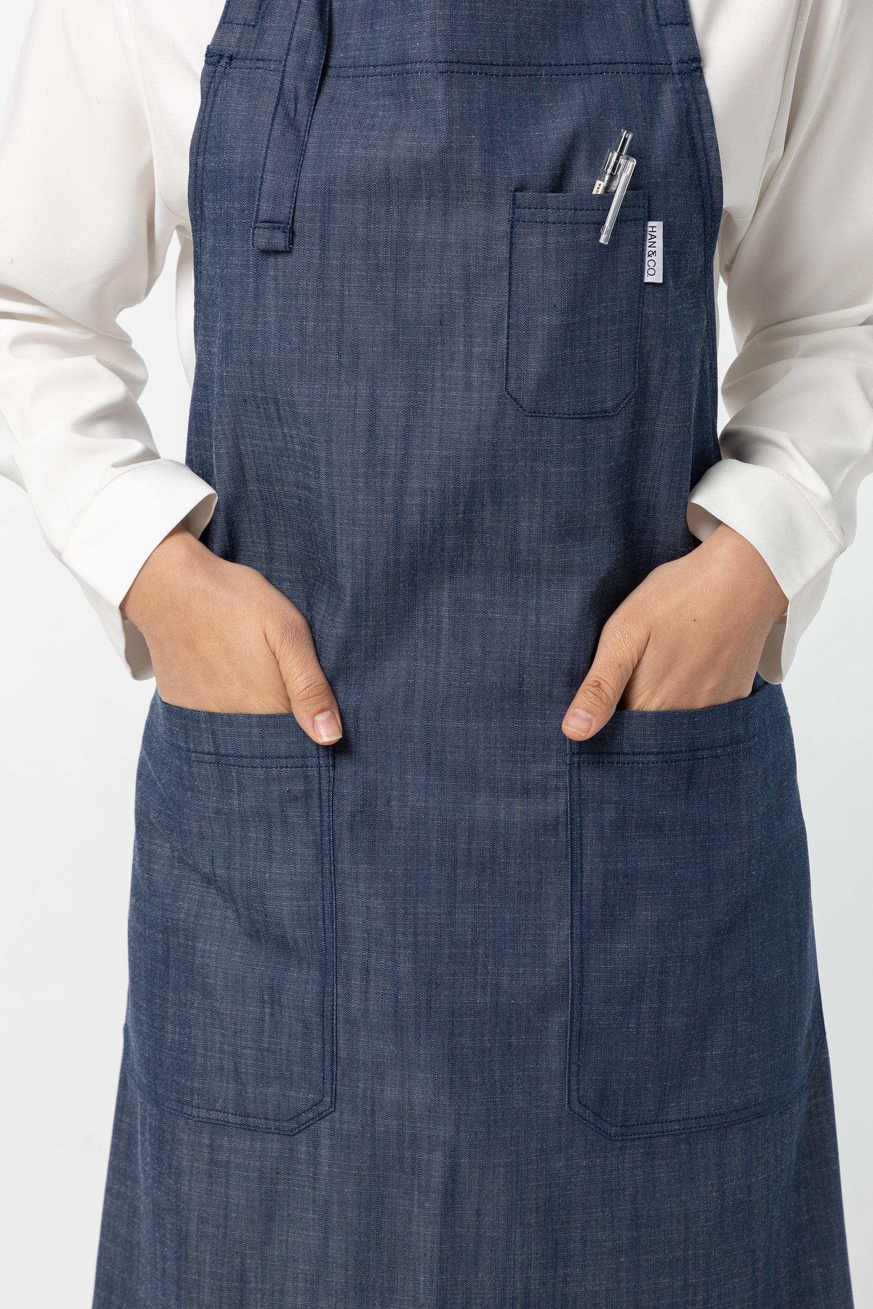 Paris Apron (Denim Blue, สีน้ำเงิน)