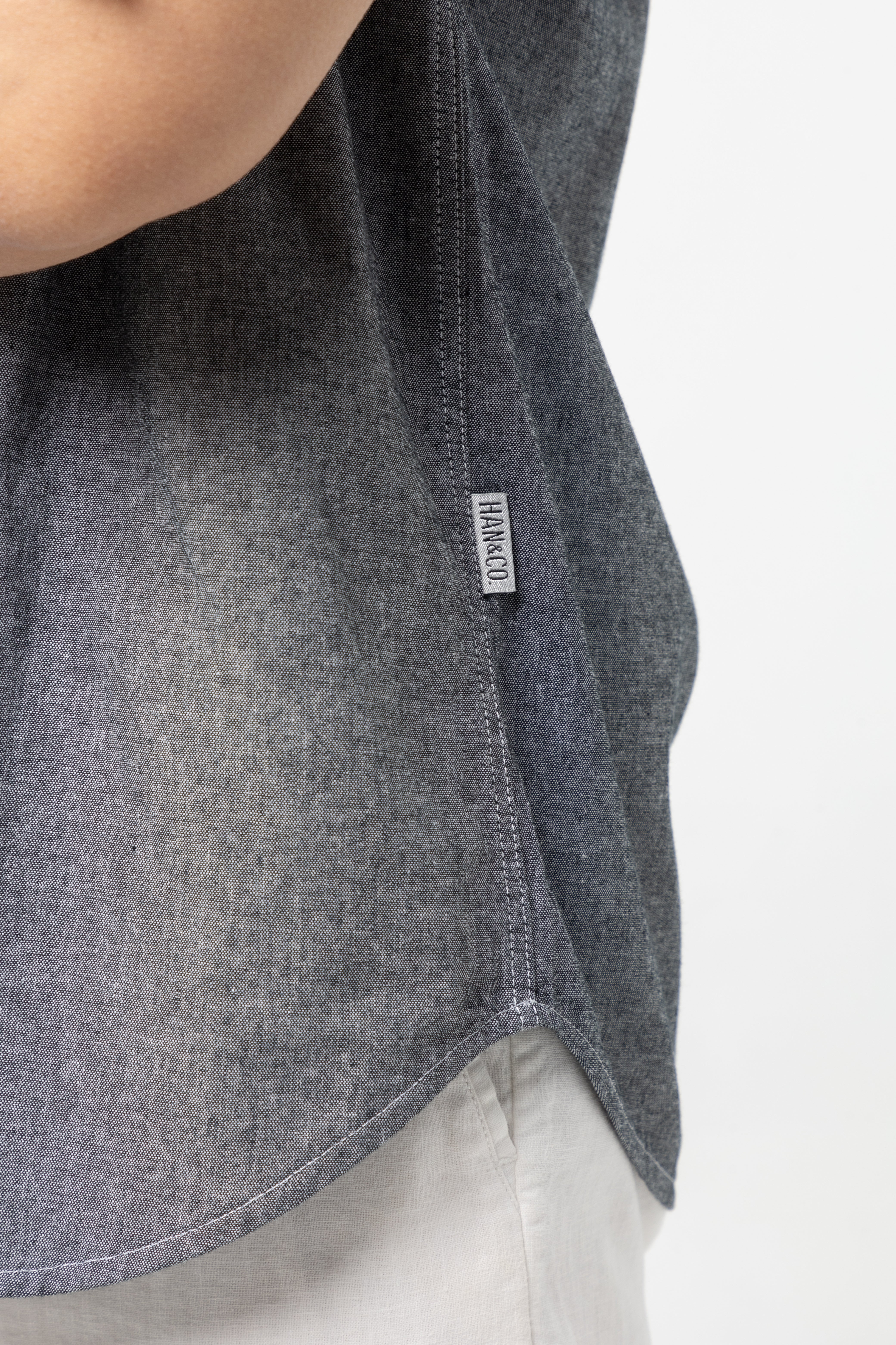FT. Work Shirt : Short sleeve (Dark Grey, เทาเข้ม)