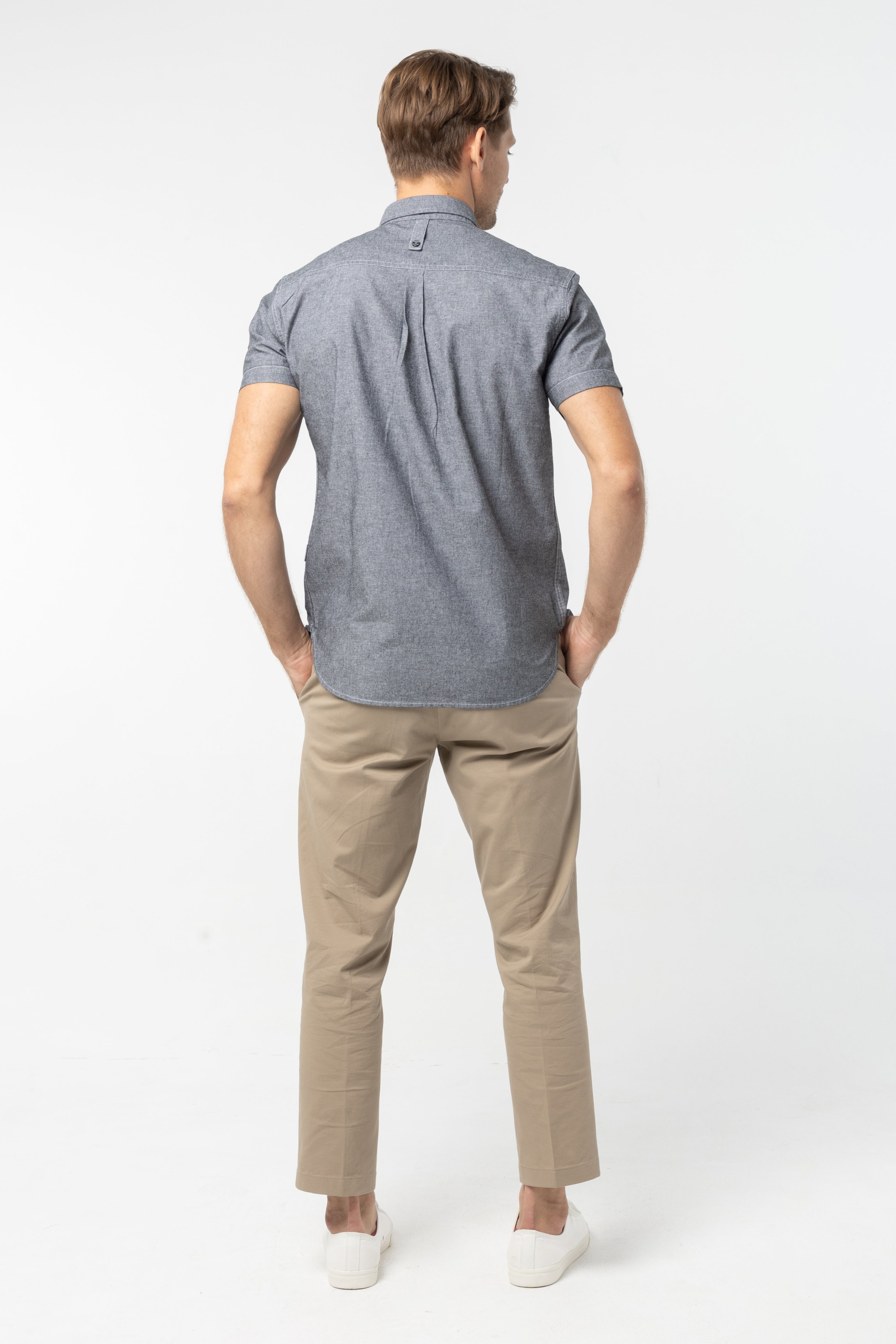 FT. Work Shirt : Short sleeve (Dark Grey, เทาเข้ม)