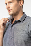 FT. Work Shirt : Short sleeve (Dark Grey, เทาเข้ม)