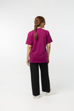 T-Shirt เสื้อยืด (Mulberry Purple , สีม่วงเม็ดมะปราง)(Unisex)