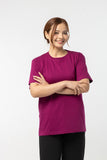 T-Shirt เสื้อยืด (Mulberry Purple , สีม่วงเม็ดมะปราง)(Unisex)