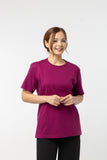 T-Shirt เสื้อยืด (Mulberry Purple , สีม่วงเม็ดมะปราง)(Unisex)