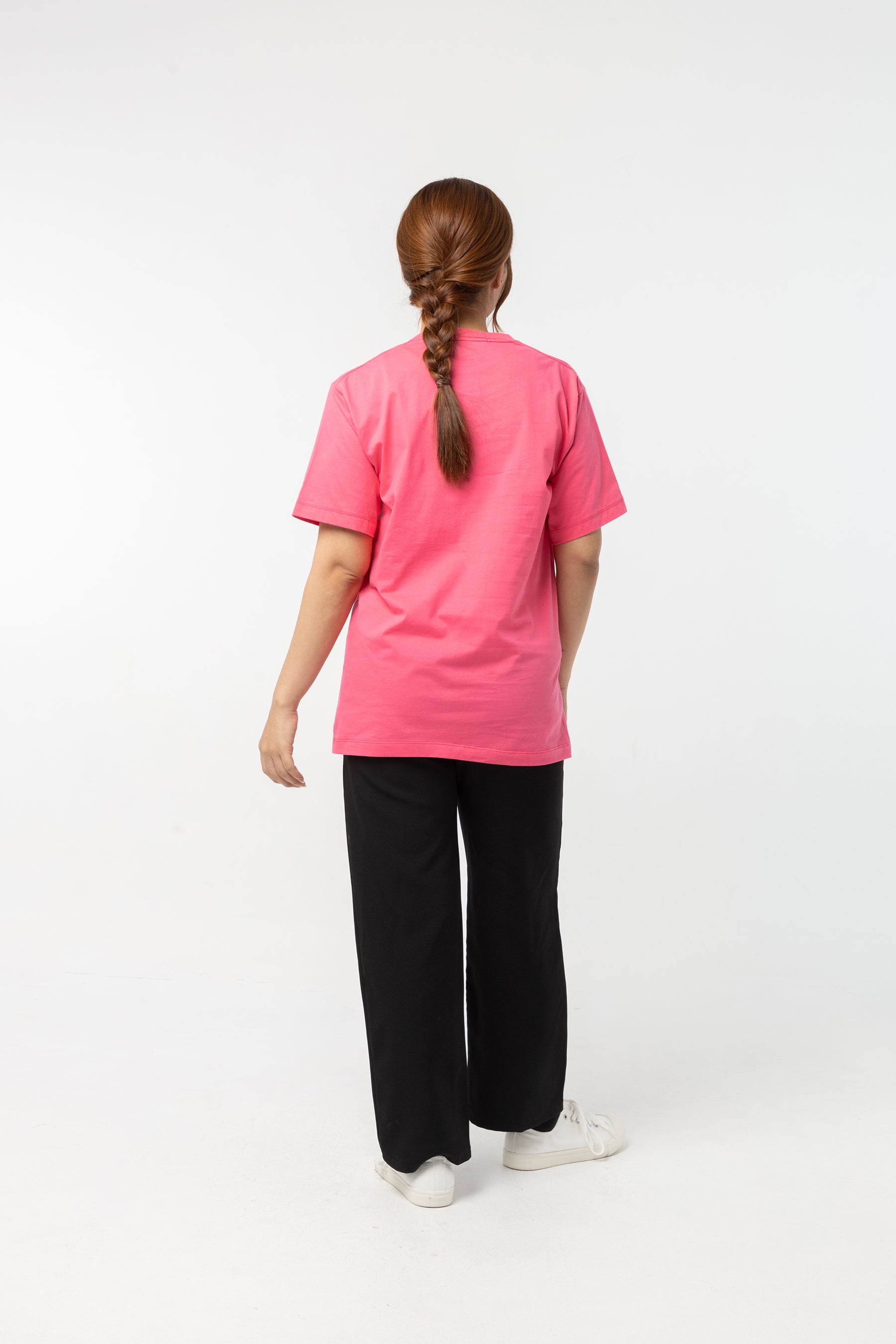T-Shirt เสื้อยืด (Hot Pink, สีบานเย็น)(Unisex)