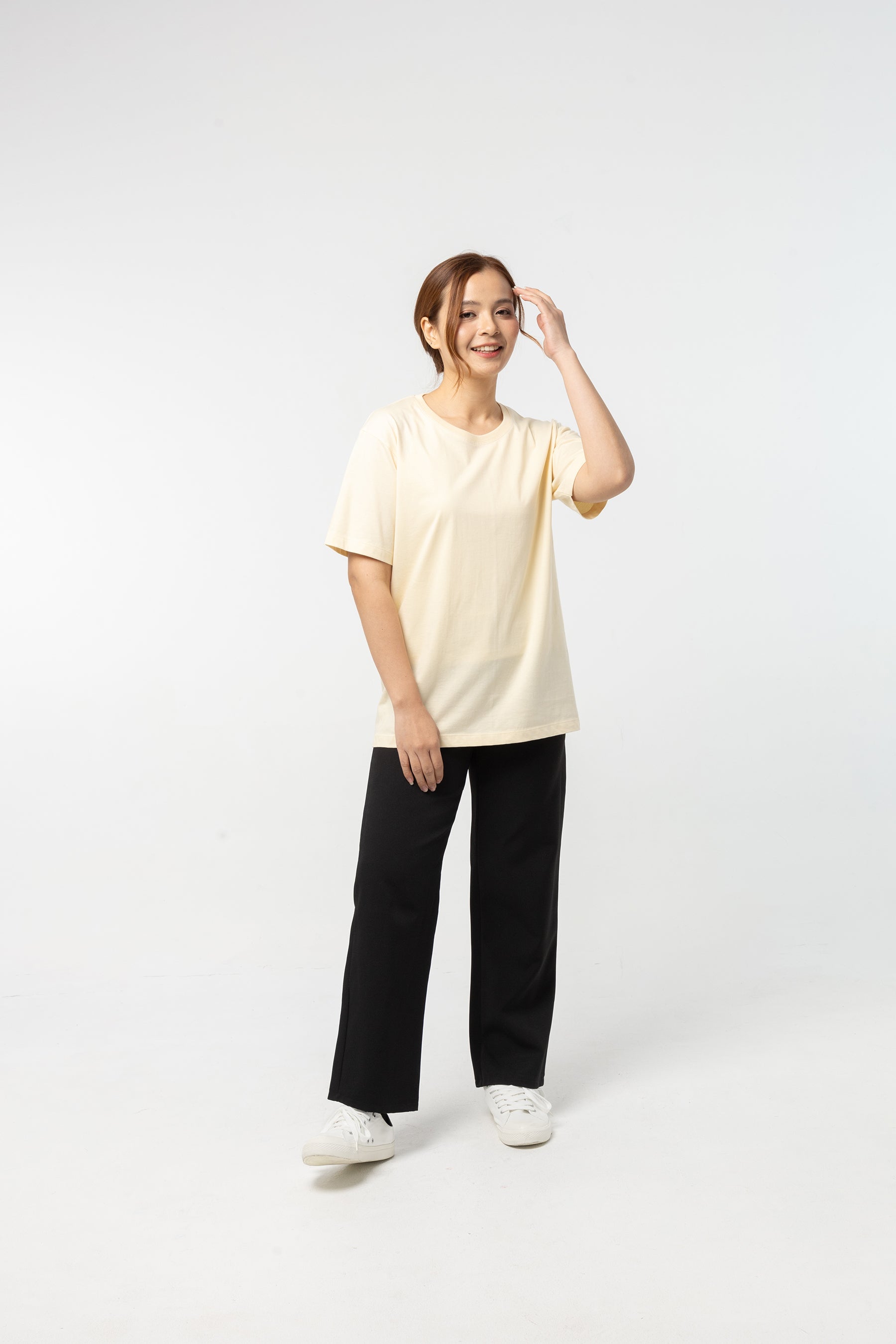 T-Shirt เสื้อยืด (Cream, สีครีม)(Unisex)