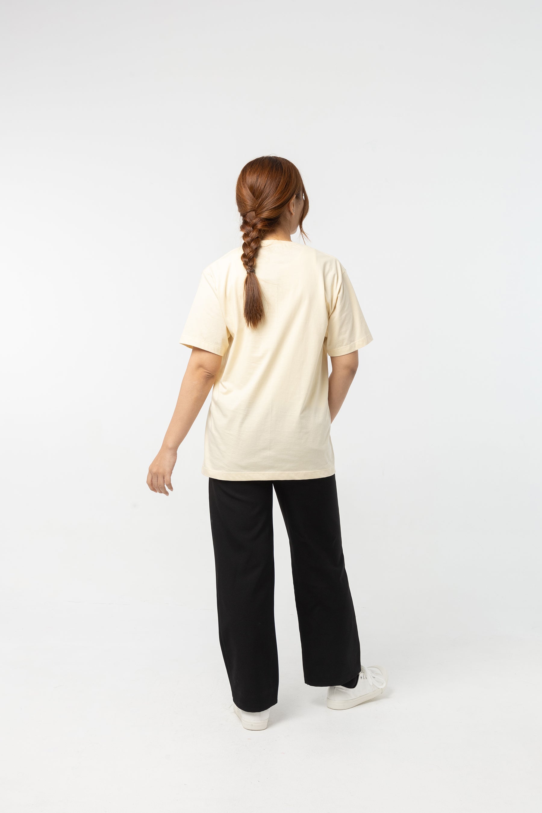 T-Shirt เสื้อยืด (Cream, สีครีม)(Unisex)