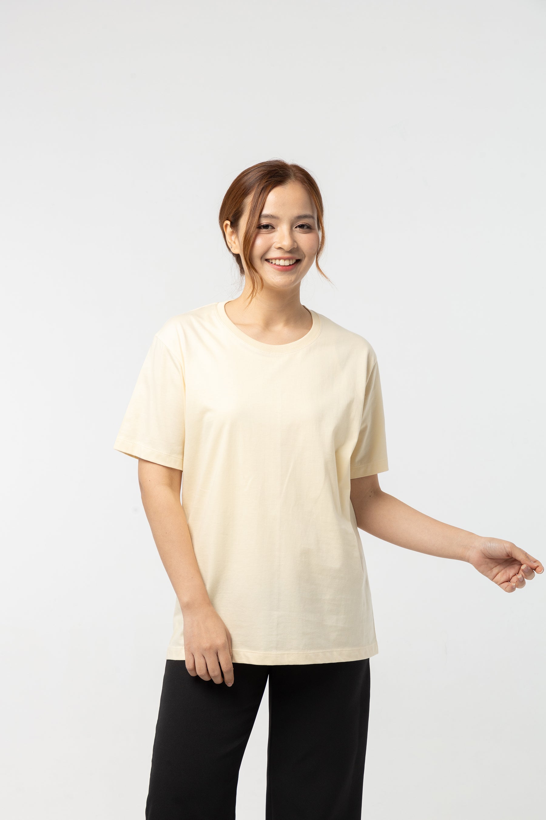 T-Shirt เสื้อยืด (Cream, สีครีม)(Unisex)