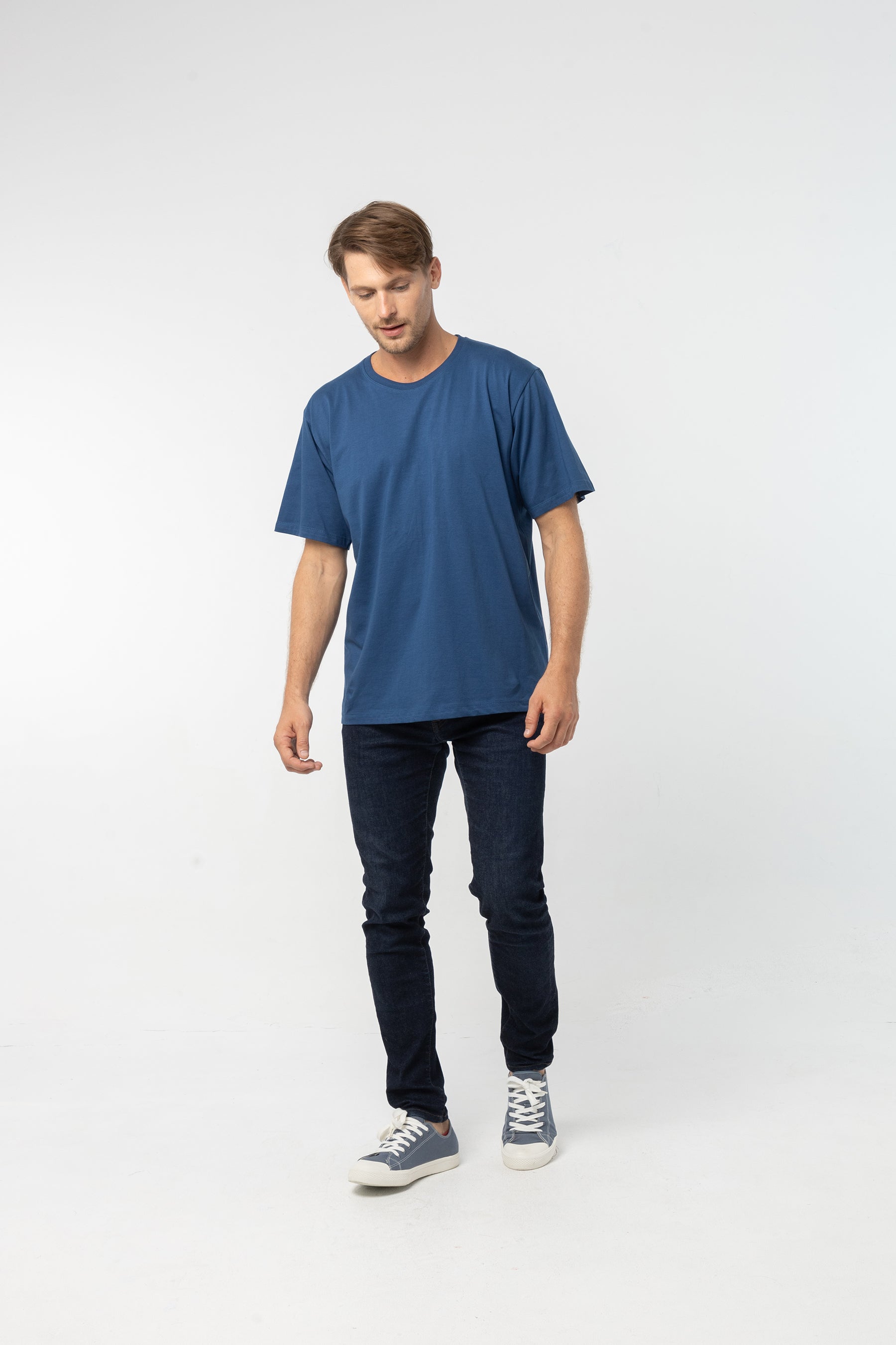 T-Shirt เสื้อยืด (Dark Blue, สีน้ำเงินเข้ม)(Unisex)
