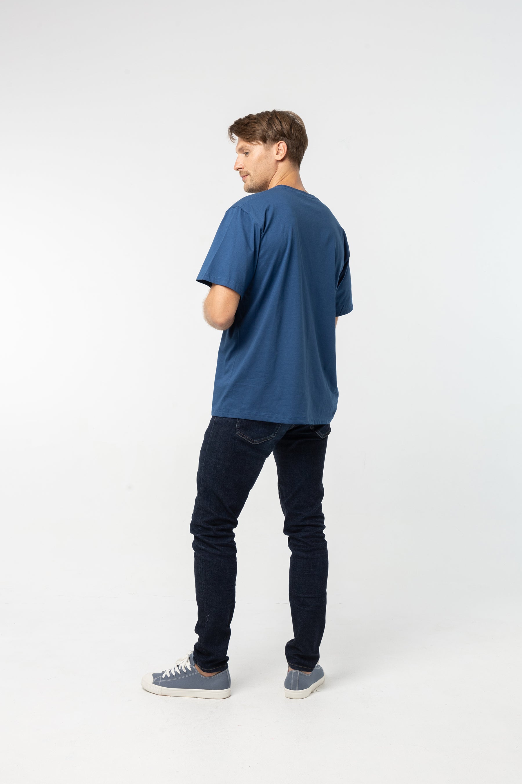 T-Shirt เสื้อยืด (Dark Blue, สีน้ำเงินเข้ม)(Unisex)