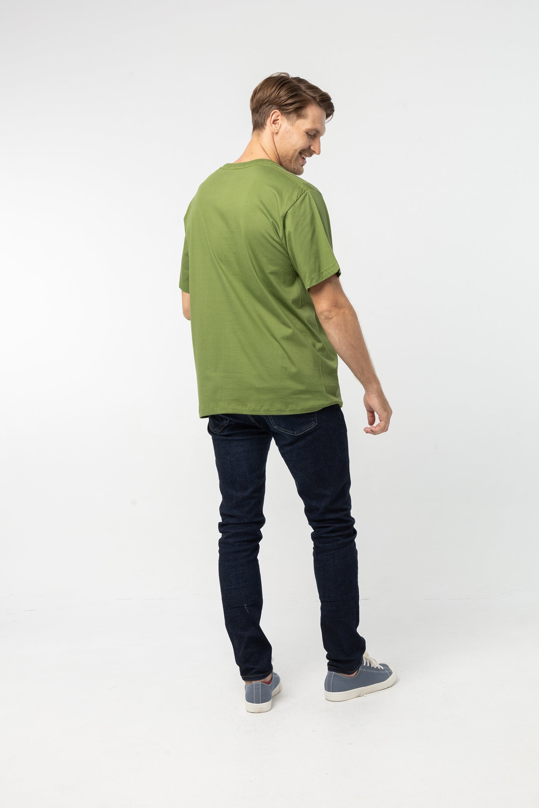 T-Shirt เสื้อยืด (Dark Green, สีเขียวขี้ม้า)(Unisex)