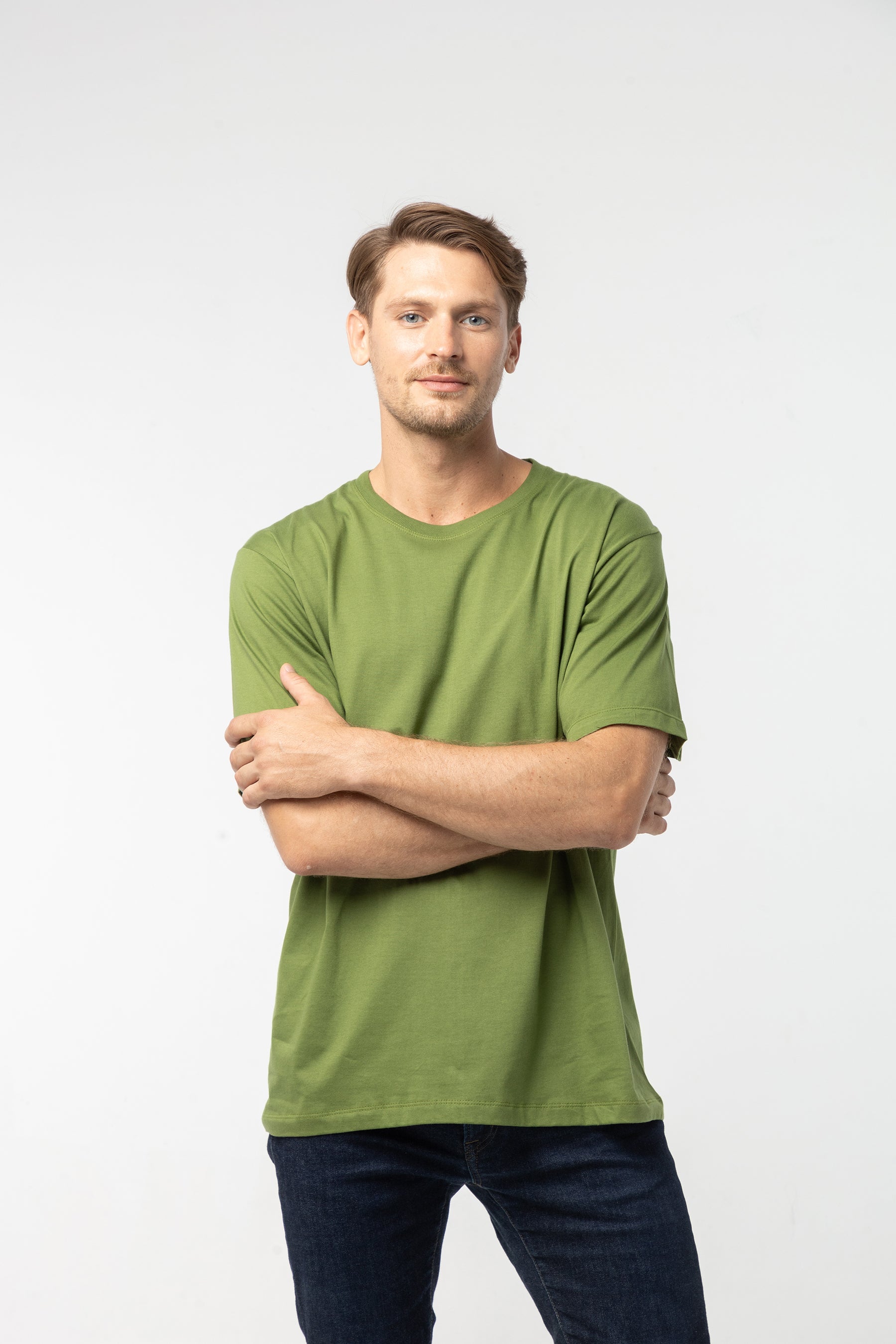 T-Shirt เสื้อยืด (Dark Green, สีเขียวขี้ม้า)(Unisex)