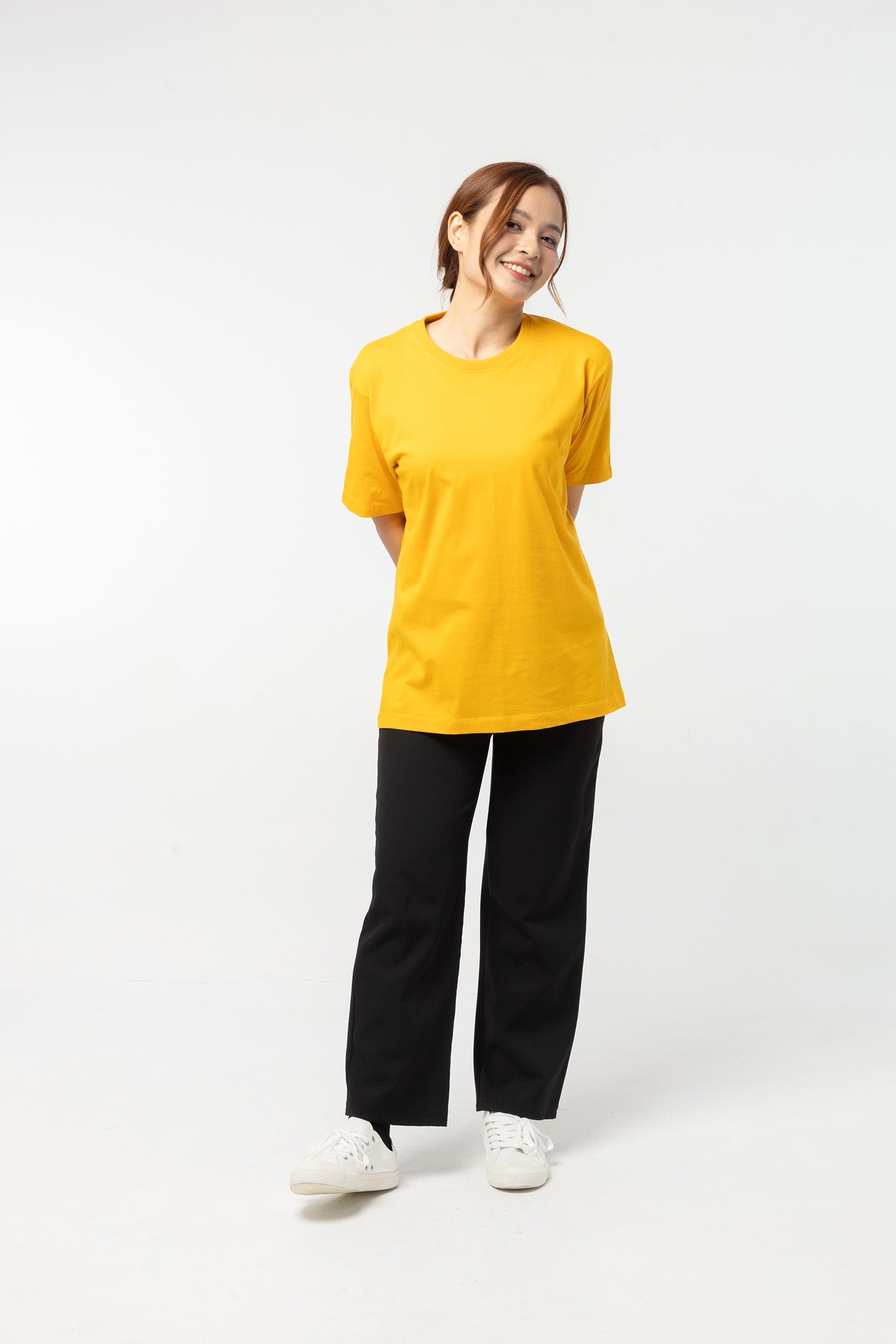 T-Shirt เสื้อยืด (Mustard , สีเหลืองมัสตาร์ด)(Unisex)