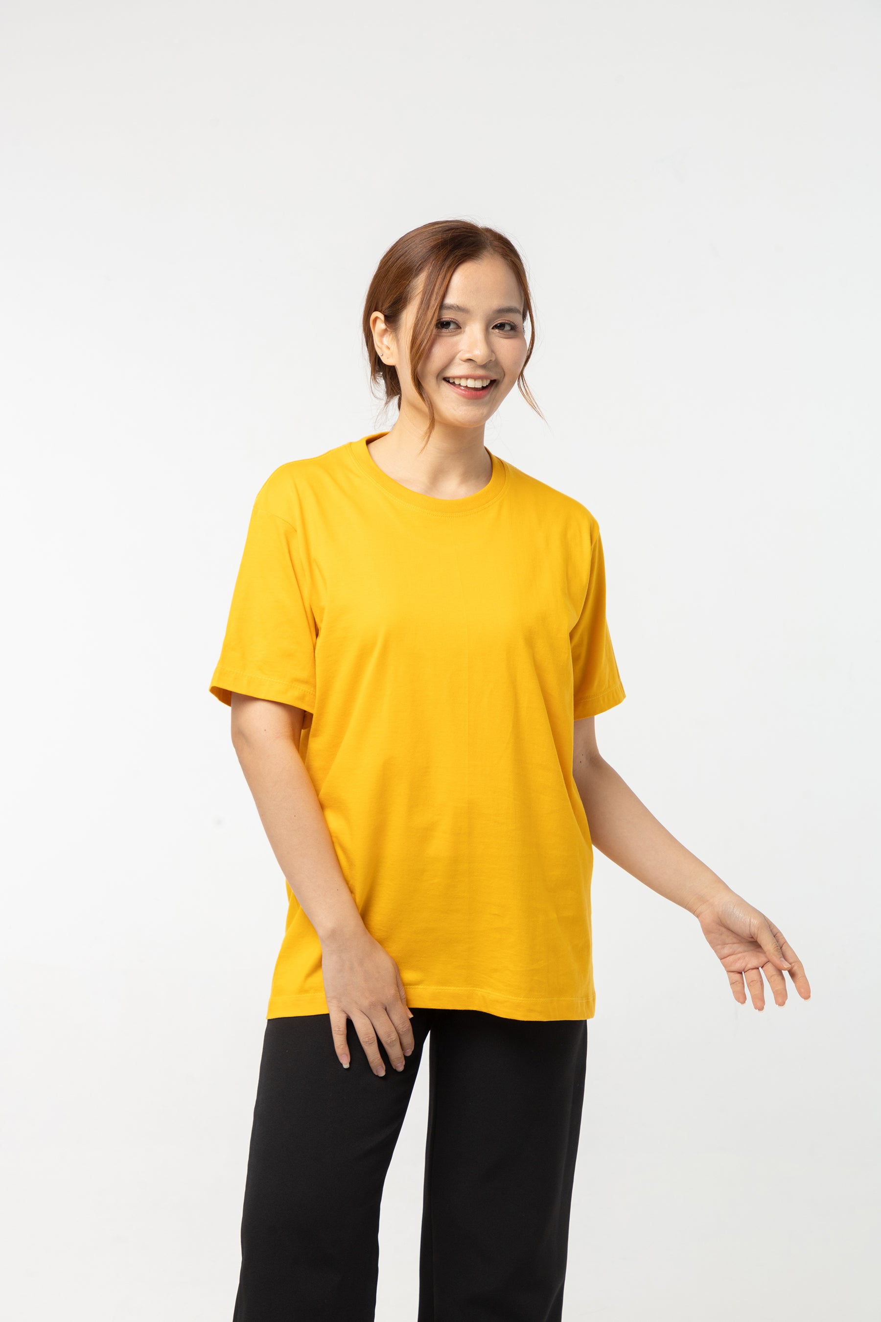 T-Shirt เสื้อยืด (Mustard , สีเหลืองมัสตาร์ด)(Unisex)