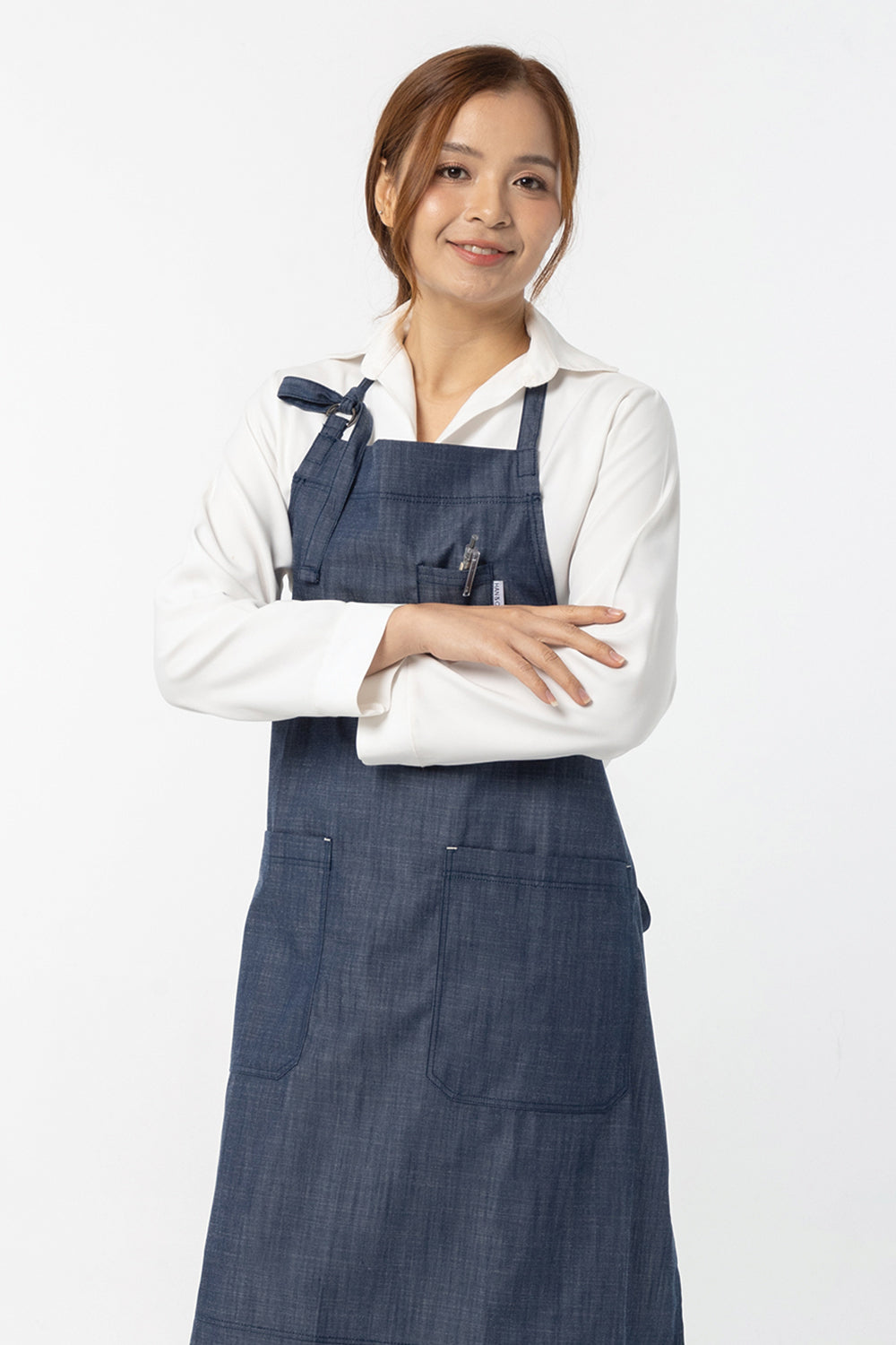 Paris Apron (Denim Blue, สีน้ำเงิน)