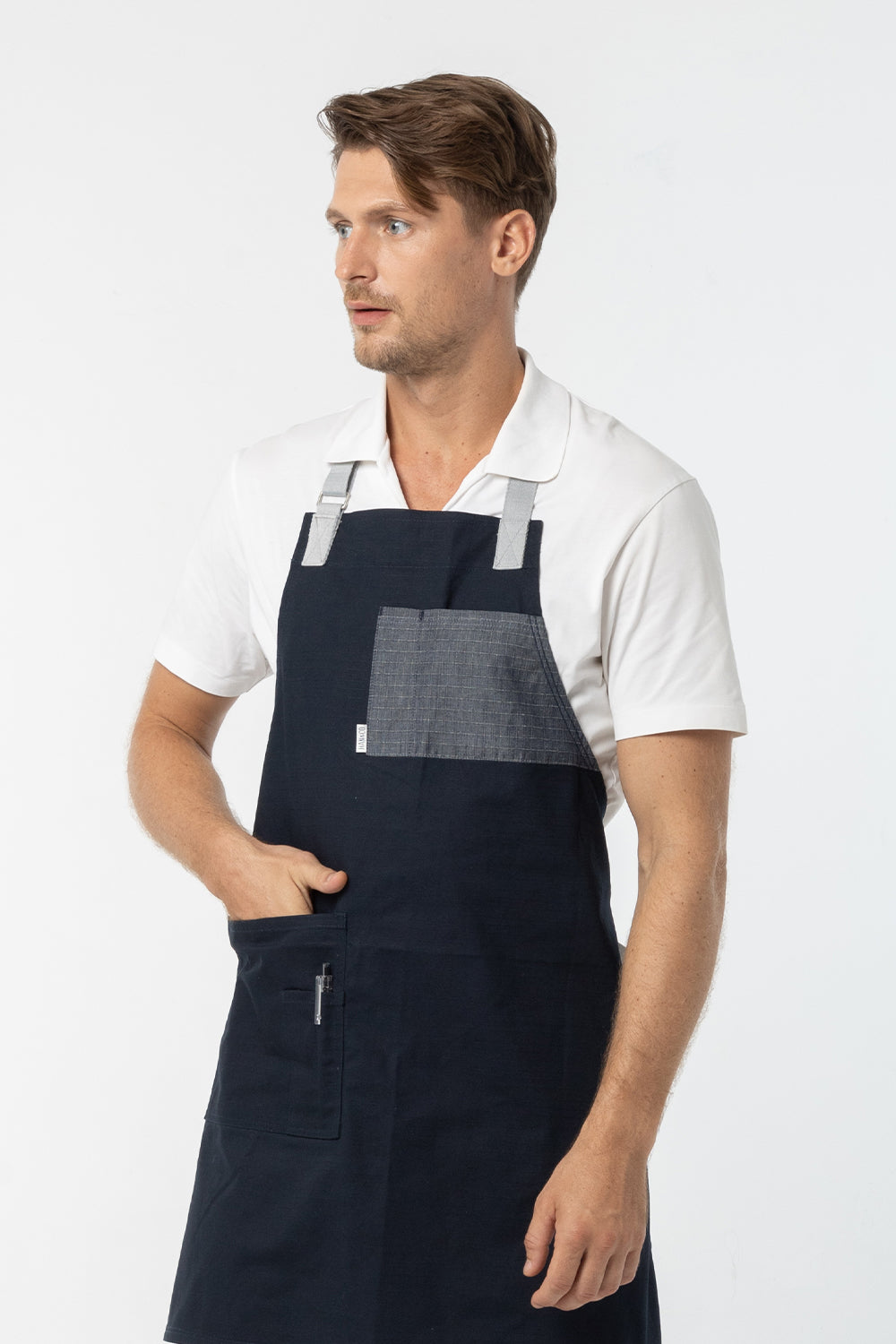 PEBBLE APRON - (Rocky Ripstop , น้ำเงินเข้ม )