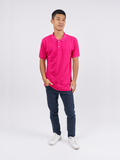 Polo Shirt เสื้อโปโล TC (Hot Pink, สีชมพูบานเย็น)(Unisex)