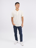 Polo Shirt เสื้อโปโล  TC (Cream, สีครีม)(Unisex)