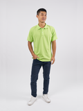 Polo Shirt เสื้อโปโล TC (Lime Green, สีเขียวมะนาว)(Unisex)