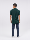 Polo Shirt เสื้อโปโล TC (Pine Green, สีเขียวเข้ม)(Unisex)