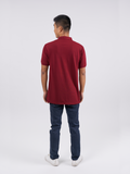 Polo Shirt เสื้อโปโล TC (Maroon Red, สีแดงเลือดหมู)(Unisex)