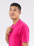 Polo Shirt เสื้อโปโล TC (Hot Pink, สีชมพูบานเย็น)(Unisex)