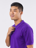 Polo Shirt เสื้อโปโล TC  (Dark Purple, สีม่วงเข้ม)(Unisex)