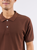 Polo Shirt เสื้อโปโล TC (Brown, สีน้ำตาล)(Unisex)