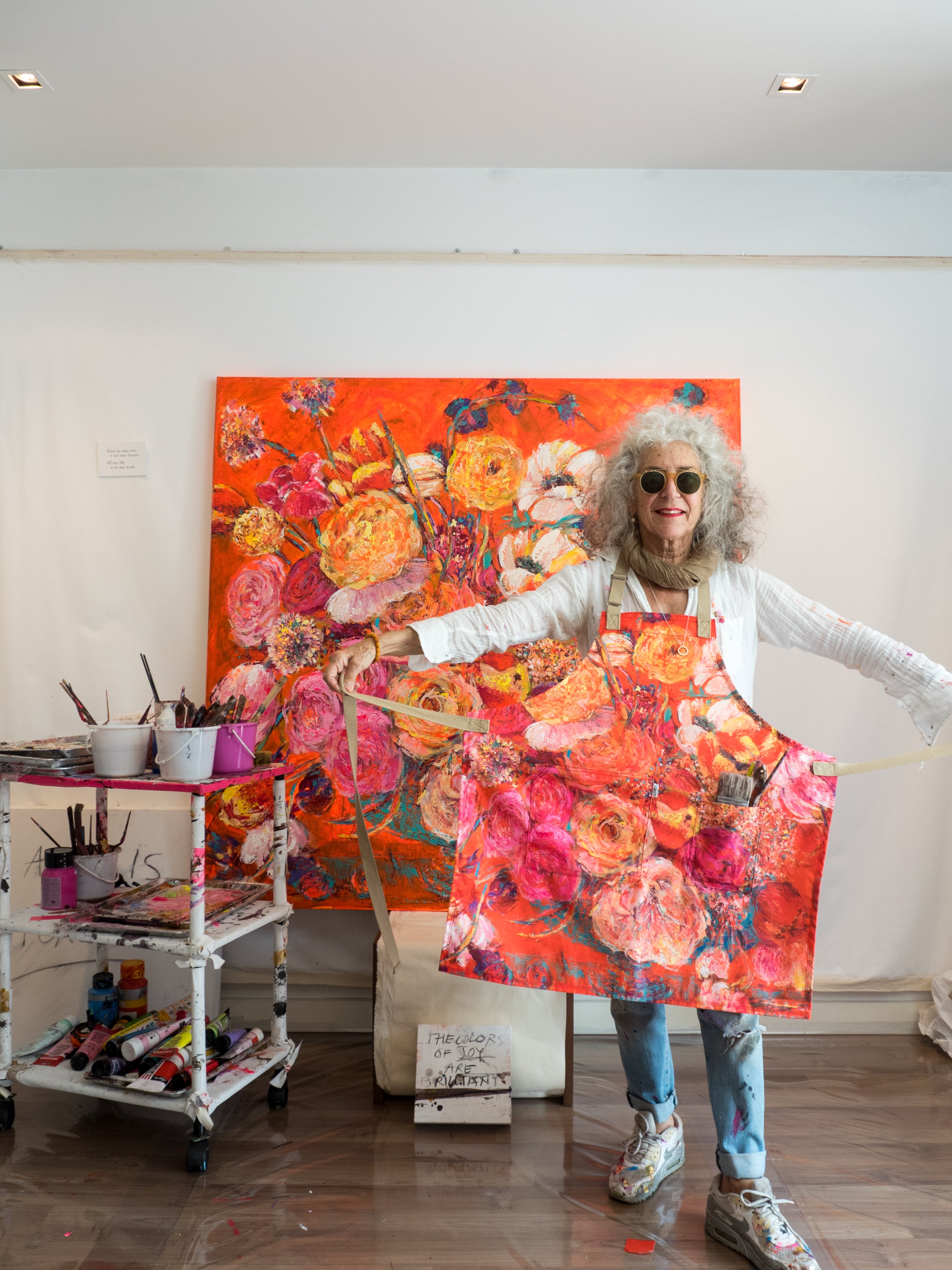 Orange Bouquet Apron