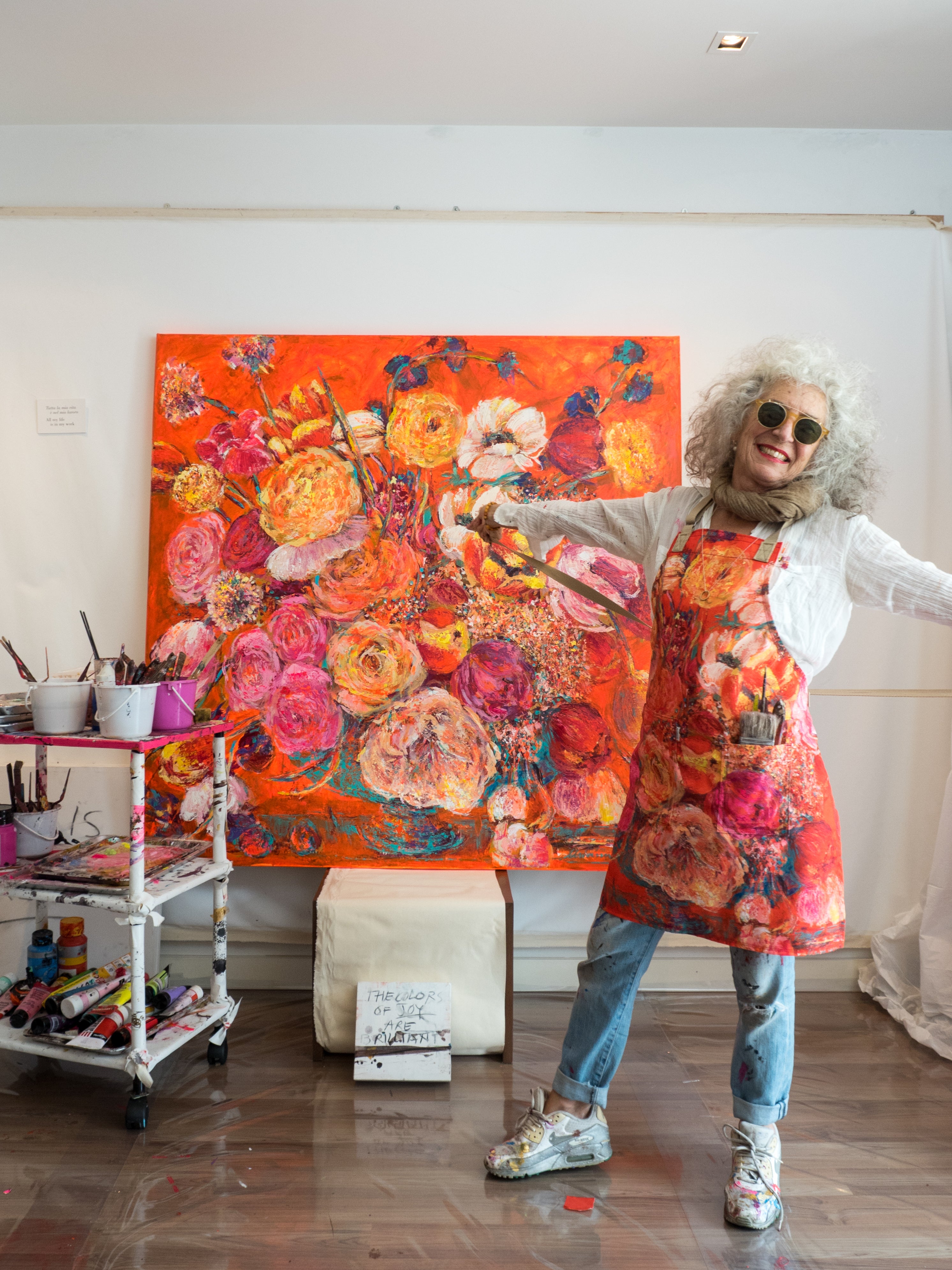 Orange Bouquet Apron