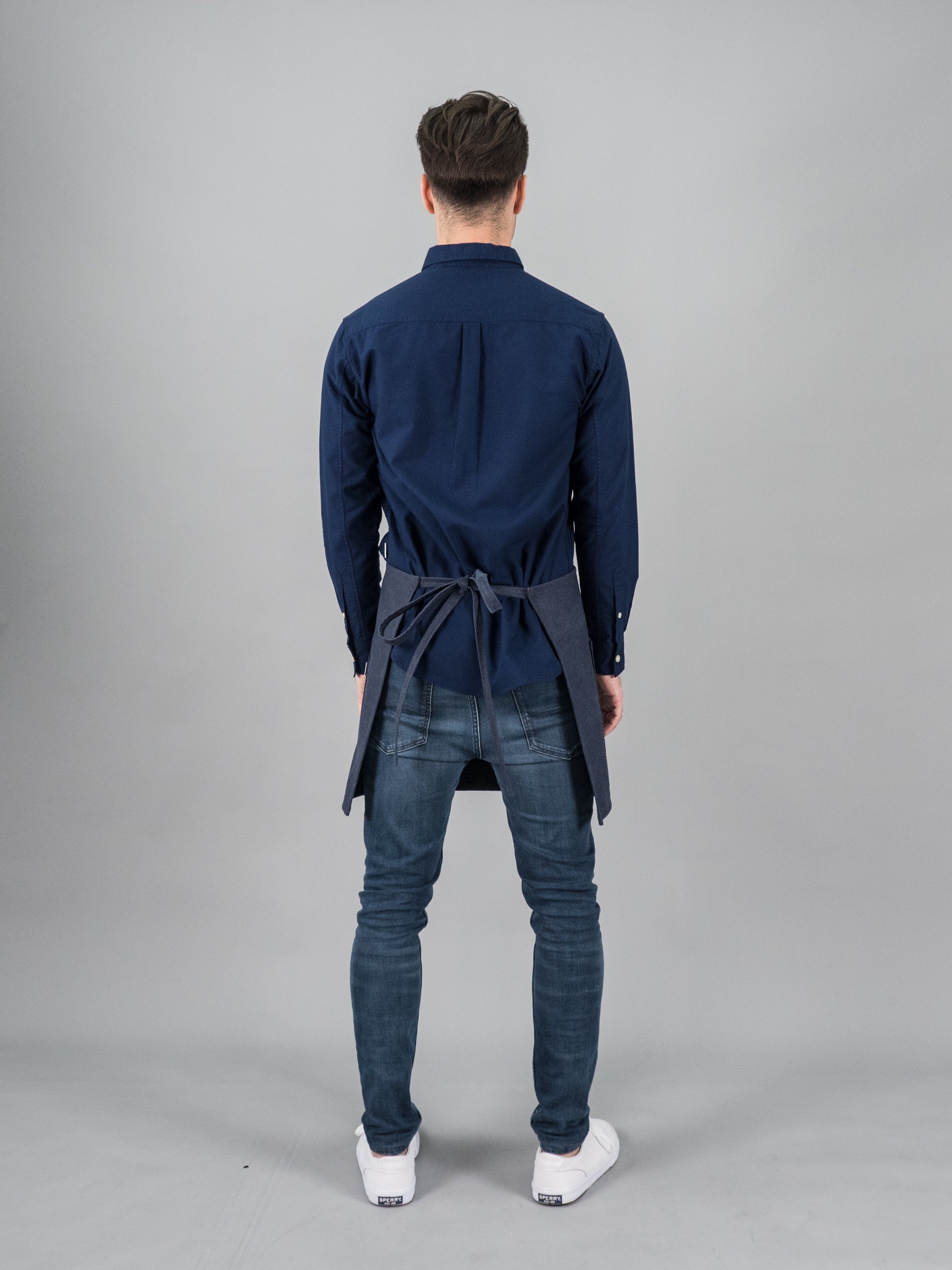 12C Short Apron ผ้ากันเปื้อนตัวสั้น (Charcoal Blue , น้ำเงินเข้ม)