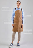 12C Cross Back Apron ผ้ากันเปื้อนสายไขว้หลัง (Cinnamon Brown , น้ำตาลซินนาม่อน)