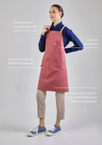 12C Cross Back Apron ผ้ากันเปื้อนสายไขว้หลัง (Rose Pink, ชมพู)