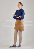 12C Short Apron ผ้ากันเปื้อนตัวสั้น (Cinnamon Brown, น้ำตาลเข้ม)