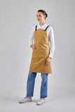 12C Cross Back Apron ผ้ากันเปื้อนสายไขว้หลัง (Latte Brown, น้ำตาลอ่อน)