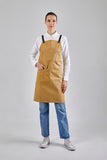 12C Cross Back Apron ผ้ากันเปื้อนสายไขว้หลัง (Latte Brown, น้ำตาลอ่อน)