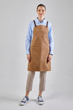 12C Cross Back Apron ผ้ากันเปื้อนสายไขว้หลัง (Cinnamon Brown , น้ำตาลซินนาม่อน)