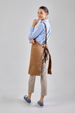 12C Cross Back Apron ผ้ากันเปื้อนสายไขว้หลัง (Cinnamon Brown , น้ำตาลซินนาม่อน)