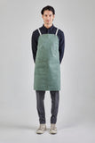 12C Cross Back Apron ผ้ากันเปื้อนสายไขว้หลัง (Forest Green , เขียวเข้ม)