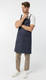 12C Cross Back Apron ผ้ากันเปื้อนสายไขว้หลัง (Charcoal Blue , น้ำเงินเข้ม)