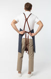 12C Cross Back Apron ผ้ากันเปื้อนสายไขว้หลัง (Charcoal Blue , น้ำเงินเข้ม)