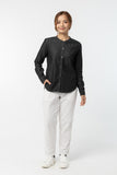 Mandarin Collar Shirt :  Long Sleeve  (Indigo Black, ดำ)