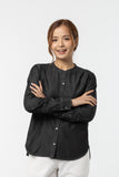 Mandarin Collar Shirt :  Long Sleeve  (Indigo Black, ดำ)