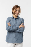 FT. Work Shirt :  Long Sleeve  (Indigo Blue, สีน้ำเงิน)